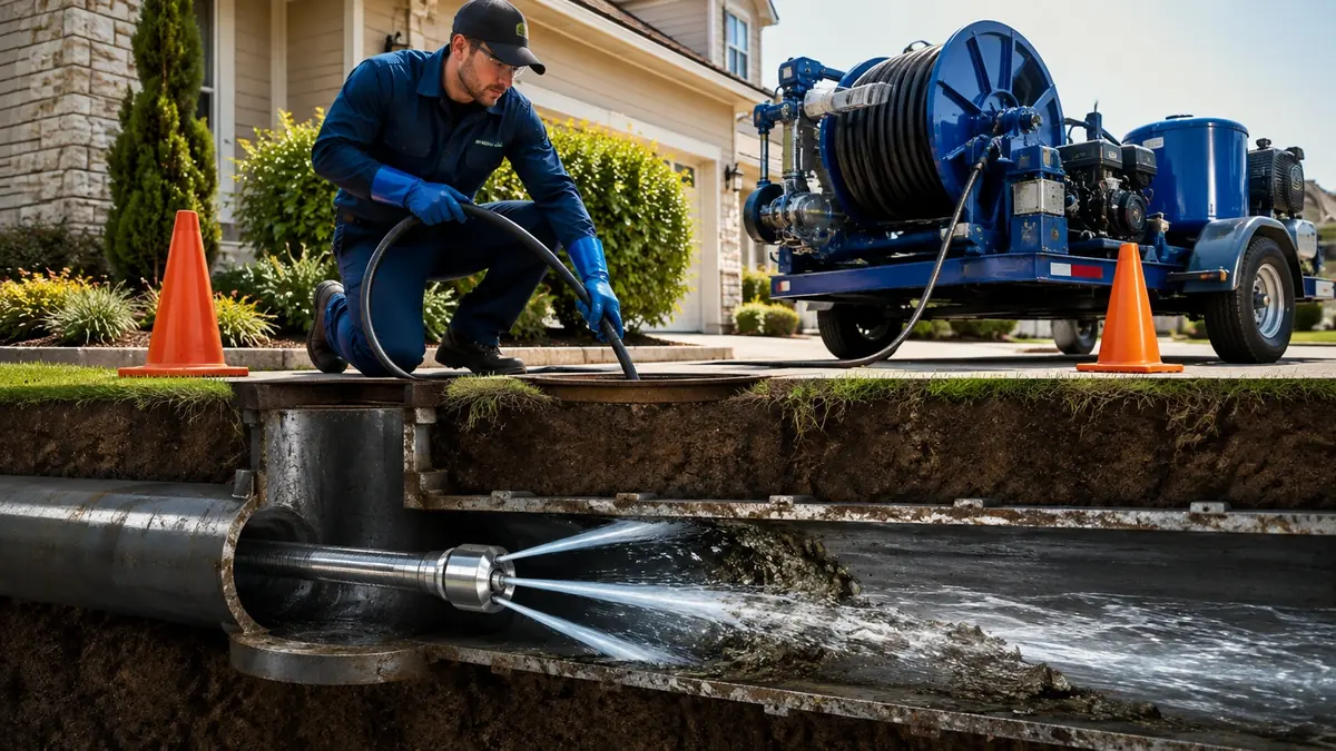 Main Sewer Line Hydro Jet Cleaning in Ontario